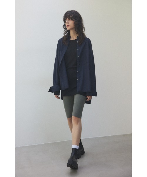 BLACK BY MOUSSY（ブラックバイマウジー）の「tereko half leggings(テレコハーフレギンス)（レギンス/スパッツ・レディース・チャコールグレー/ブラック・FREE）」の9枚目の写真
