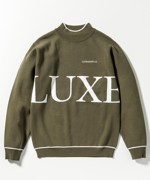 LUXEAKMPLUS（リュクスエイケイエムプラス）の「LUXEAKMPLUS(リュクスエイケイエムプラス)ゴルフ ビックロゴモックネックニット（ニット/セーター・メンズ・ホワイト/ブラック/カーキ・S/M/L/XL）」の10枚目の写真