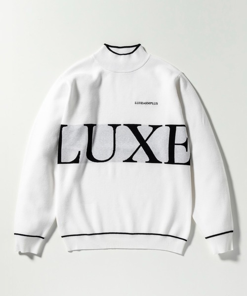 LUXEAKMPLUS（リュクスエイケイエムプラス）の「LUXEAKMPLUS(リュクスエイケイエムプラス)ゴルフ ビックロゴモックネックニット（ニット/セーター・メンズ・ホワイト/ブラック/カーキ・S/M/L/XL）」の18枚目の写真