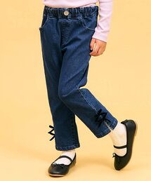 apres les cours（アプレレクール）の「【WEB限定】サイドリボンデニムパンツ（デニムパンツ・キッズ）」