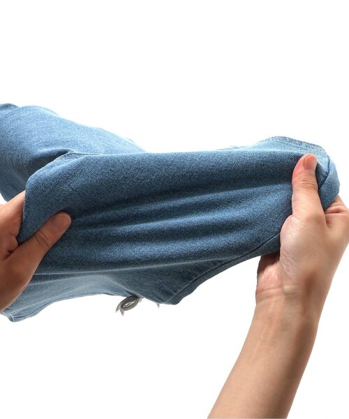 apres les cours（アプレレクール）の「【WEB限定】サイドリボンデニムパンツ（デニムパンツ・キッズ・サックスブルー/ネイビー・80/90/100/110/120/130/140）」の7枚目の写真