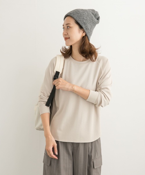 URBAN RESEARCH DOORS（アーバンリサーチドアーズ）の「ソフトフライスプルオーバー（Tシャツ/カットソー・レディース・グレー系その他/ベージュ系その他/ブラック・MEDIUM）」の20枚目の写真