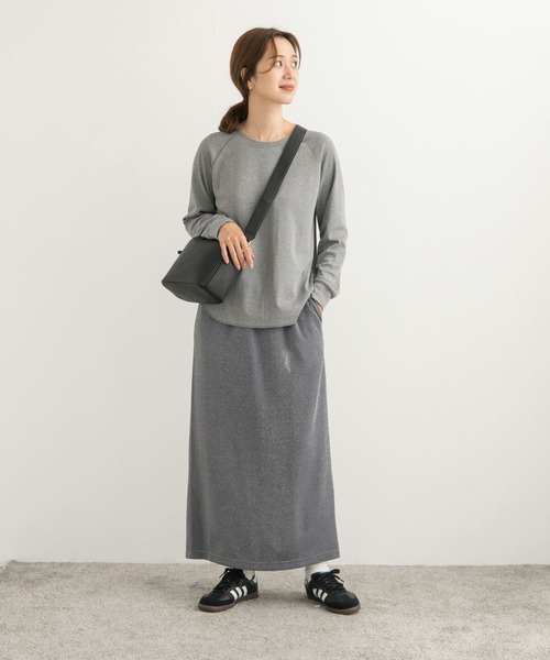 URBAN RESEARCH DOORS（アーバンリサーチドアーズ）の「ソフトフライスプルオーバー（Tシャツ/カットソー・レディース・グレー系その他/ベージュ系その他/ブラック・MEDIUM）」の7枚目の写真