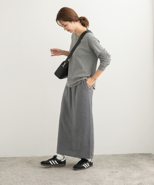 URBAN RESEARCH DOORS（アーバンリサーチドアーズ）の「ソフトフライスプルオーバー（Tシャツ/カットソー・レディース・グレー系その他/ベージュ系その他/ブラック・MEDIUM）」の9枚目の写真