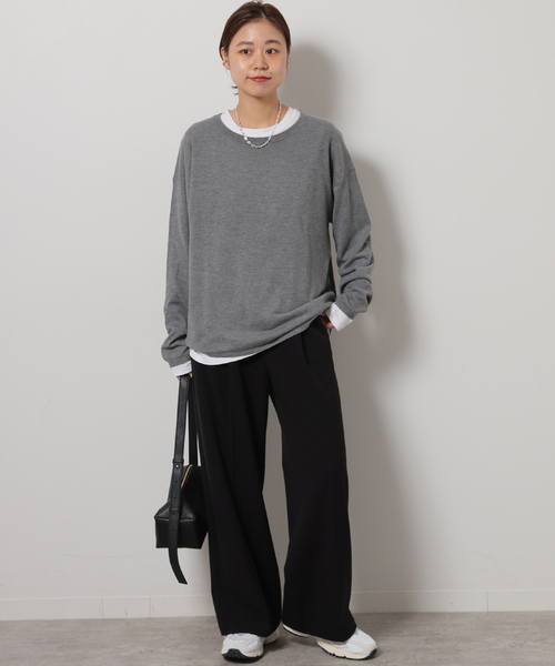 JOURNAL STANDARD relume（ジャーナルスタンダード　レリューム）の「《追加》2WAYストレッチワイドパンツ（スラックス・レディース・ブラック/ブラック系その他・36/38）」の3枚目の写真