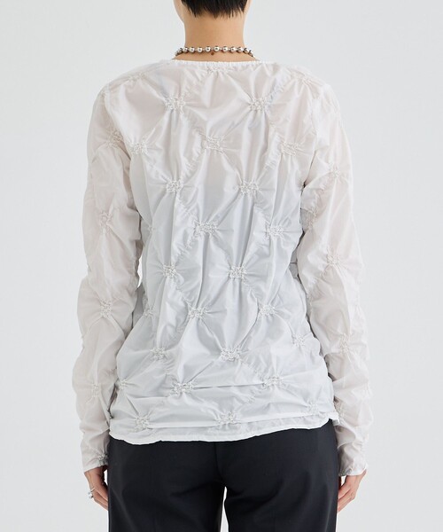 HOUGA/ホウガ】dearly tops/シャーリングカットソー（Tシャツ