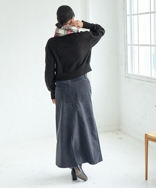 ROPE' PICNIC（ロペピクニック）の「バック刺繍カットスタジャン（スタジャン・レディース・ブラック/キナリ・38）」の4枚目の写真