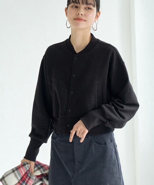 ROPE' PICNIC（ロペピクニック）の「バック刺繍カットスタジャン（スタジャン・レディース・ブラック/キナリ・38）」の6枚目の写真