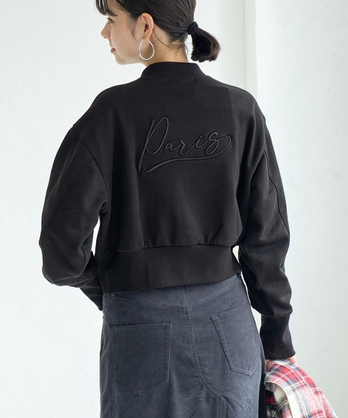 ROPE' PICNIC（ロペピクニック）の「バック刺繍カットスタジャン（スタジャン・レディース・ブラック/キナリ・38）」の7枚目の写真