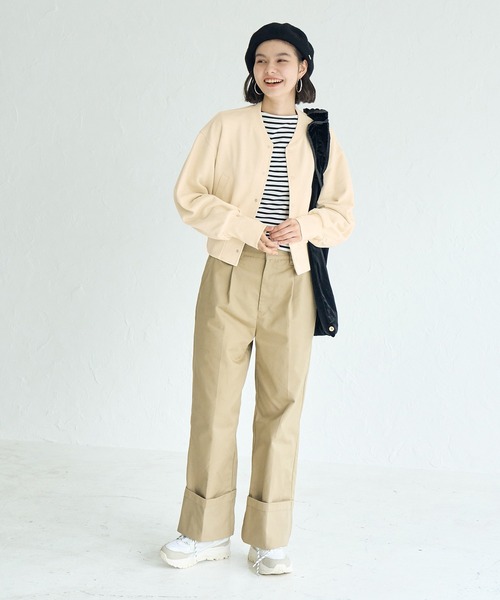 ROPE' PICNIC（ロペピクニック）の「バック刺繍カットスタジャン（スタジャン・レディース・ブラック/キナリ・38）」の9枚目の写真