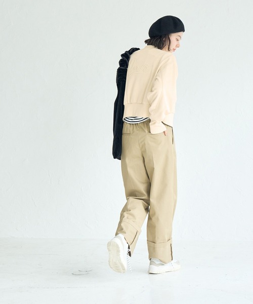 ROPE' PICNIC（ロペピクニック）の「バック刺繍カットスタジャン（スタジャン・レディース・ブラック/キナリ・38）」の10枚目の写真