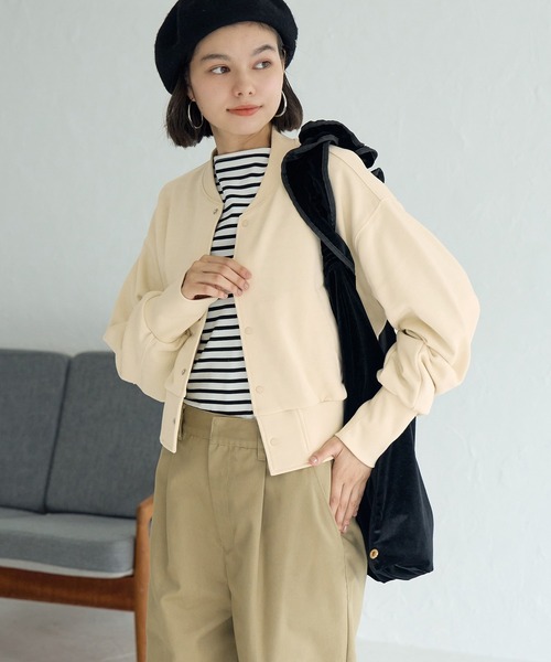 ROPE' PICNIC（ロペピクニック）の「バック刺繍カットスタジャン（スタジャン・レディース・ブラック/キナリ・38）」の11枚目の写真