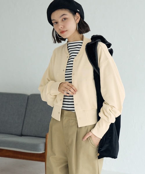 ROPE' PICNIC（ロペピクニック）の「バック刺繍カットスタジャン（スタジャン・レディース・ブラック/キナリ・38）」の12枚目の写真