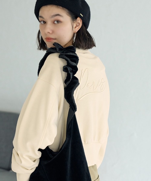 ROPE' PICNIC（ロペピクニック）の「バック刺繍カットスタジャン（スタジャン・レディース・ブラック/キナリ・38）」の14枚目の写真