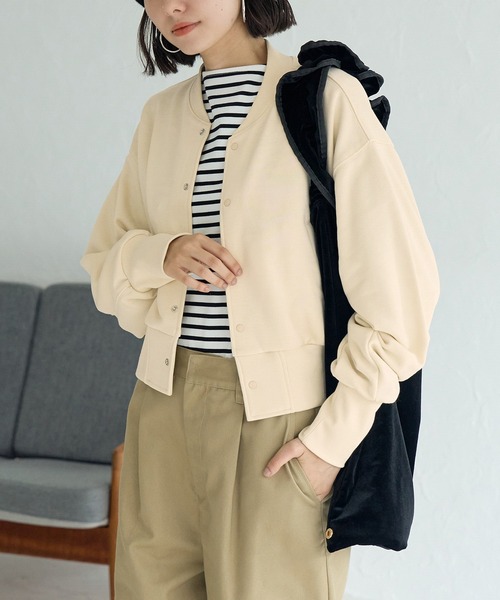 ROPE' PICNIC（ロペピクニック）の「バック刺繍カットスタジャン（スタジャン・レディース・ブラック/キナリ・38）」の19枚目の写真