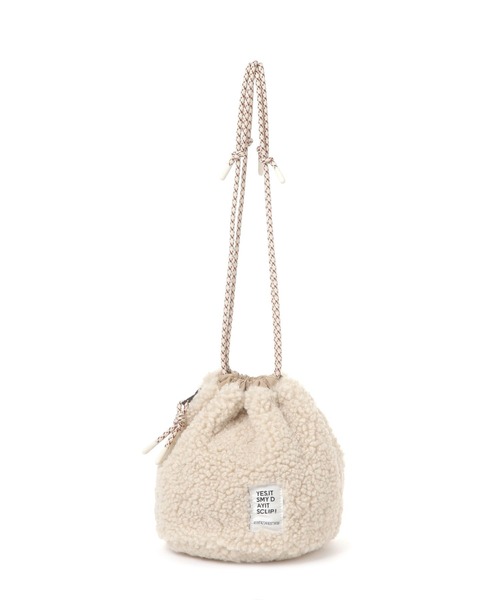 studio CLIP（スタディオクリップ）の「ボア巾着バッグ（ハンドバッグ・レディース・ブラウン/ベージュ・FREE）」の2枚目の写真