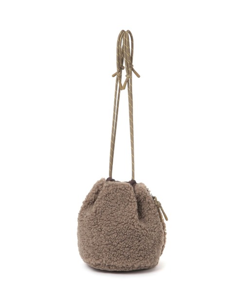 studio CLIP（スタディオクリップ）の「ボア巾着バッグ（ハンドバッグ・レディース・ブラウン/ベージュ・FREE）」の5枚目の写真