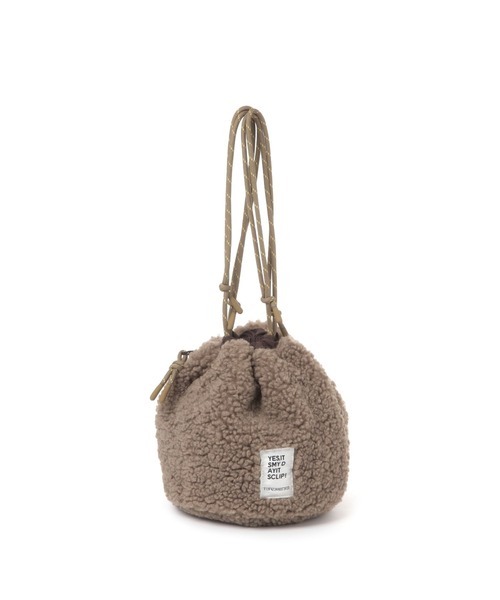 studio CLIP（スタディオクリップ）の「ボア巾着バッグ（ハンドバッグ・レディース・ブラウン/ベージュ・FREE）」の7枚目の写真