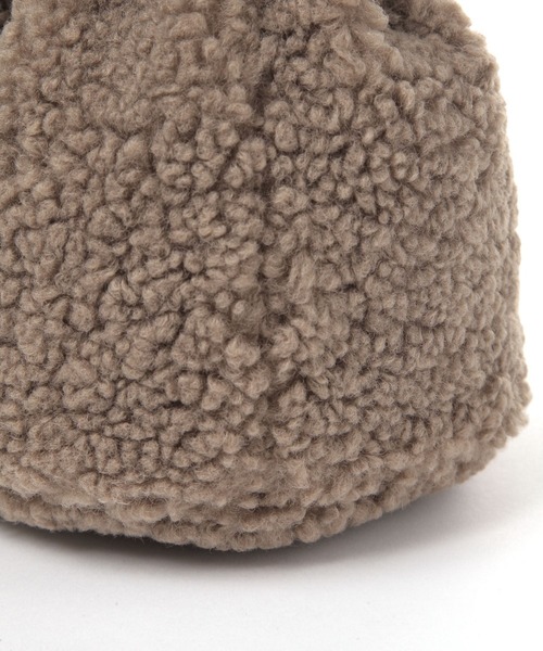 studio CLIP（スタディオクリップ）の「ボア巾着バッグ（ハンドバッグ・レディース・ブラウン/ベージュ・FREE）」の9枚目の写真