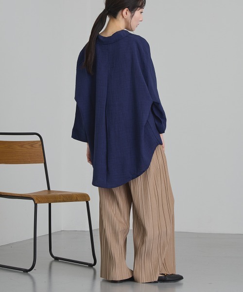 Bou Jeloud（ブージュルード）の「ベロアランダムプリーツパンツ（その他パンツ・レディース・ブルー/ブラック/ベージュ・FREE）」の8枚目の写真