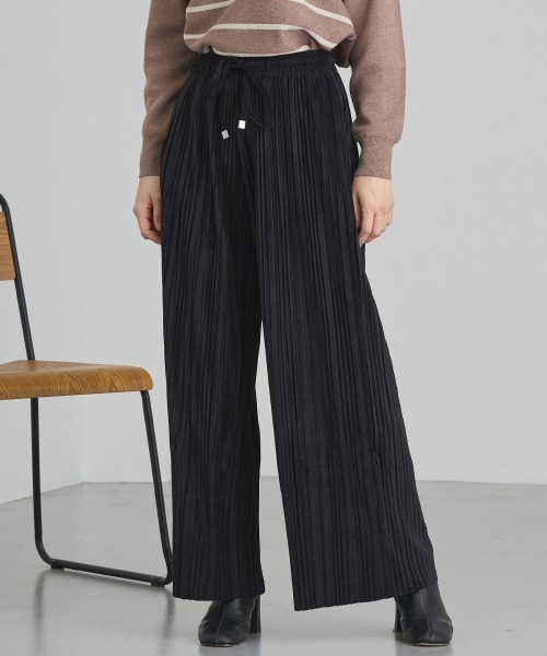 Bou Jeloud（ブージュルード）の「ベロアランダムプリーツパンツ（その他パンツ・レディース・ブルー/ブラック/ベージュ・FREE）」の21枚目の写真