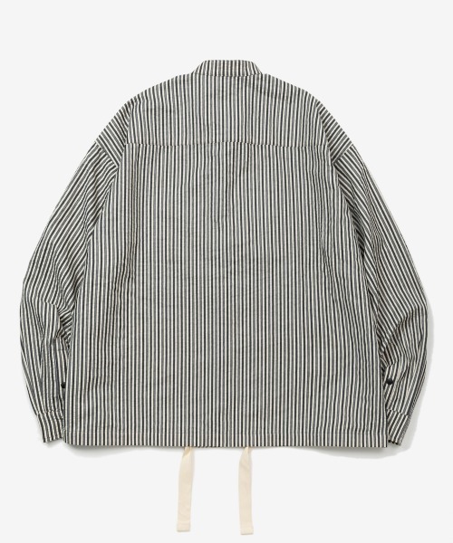 rehacer（レアセル）の「rehacer : Prisoner Shirt Jacket / プリズナーシャツジャケット（シャツ/ブラウス・メンズ・ブラック/グリーン/サックスブルー・SMALL/MEDIUM/LARGE）」の15枚目の写真