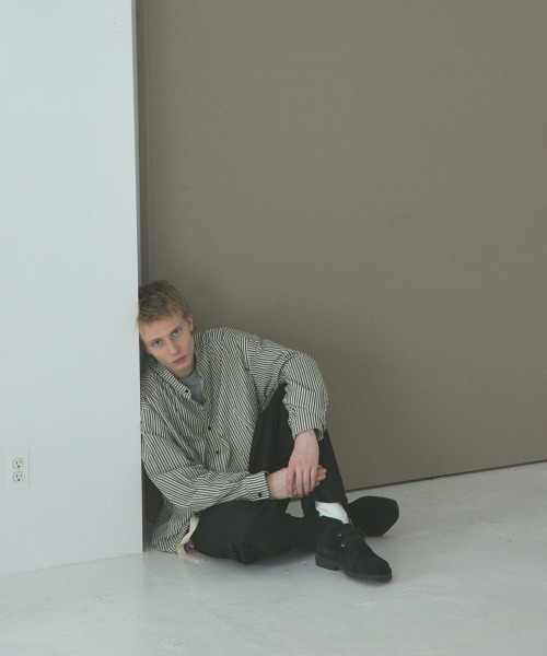 rehacer（レアセル）の「rehacer : Prisoner Shirt Jacket / プリズナーシャツジャケット（シャツ/ブラウス・メンズ・ブラック/グリーン/サックスブルー・SMALL/MEDIUM/LARGE）」の21枚目の写真