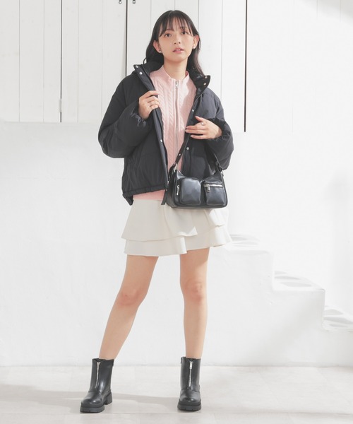 Honeys（ハニーズ）の「ミニフレアスカート（スカート・レディース・アイボリー/ブラック/杢グレー・S/M/L）」の4枚目の写真