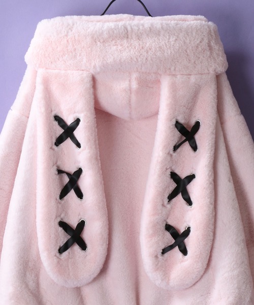 うさみみフードファーブルゾンFree:ピンク(110) うさみみフードファーブルゾンFree:ピンク(110) ジャケット