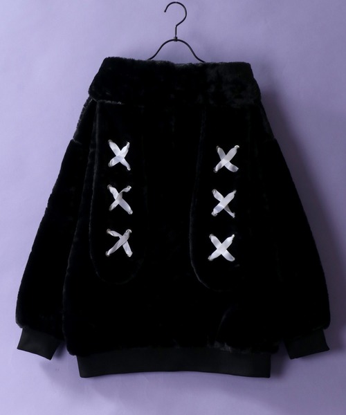 フランシュリッペ　シルエットうさぎ　 フード付きジャケット　ブルゾン フランシュリッペ シルエットうさぎ フード付きジャケット ブルゾン