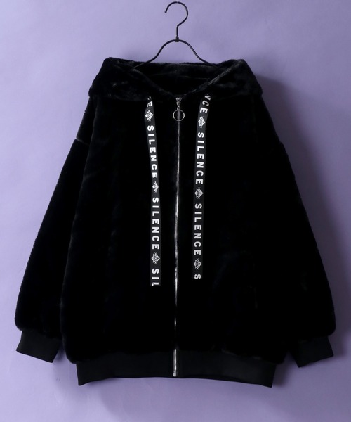 セール】Rabbit Ears Fur Hoodie/オーバーサイズ うさ耳付きフード