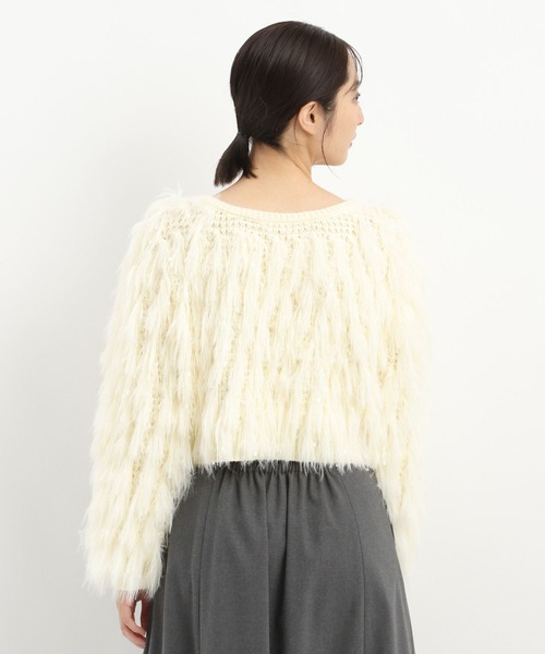 Andemiu（アンデミュウ）の「フリンジニット202797（ニット/セーター・レディース・アイボリー/グレー・FREE）」の11枚目の写真
