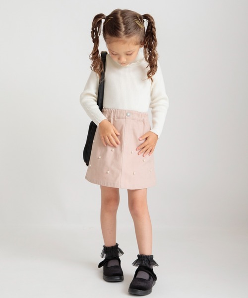 BRANSHES（ブランシェス）の「タートルネックリブニット（ニット/セーター・キッズ・レッド/アイボリー/その他/ブラック・120/100/140/130/150/110）」の6枚目の写真