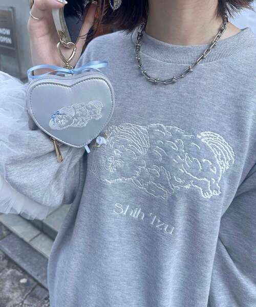 MAJESTIC LEGON(マジェスティックレゴン)の「SZKコラボ ハートチャームポーチ(ポーチ・レディース・ピンク/ブラウン/シルバー・FREE)」の5枚目の写真