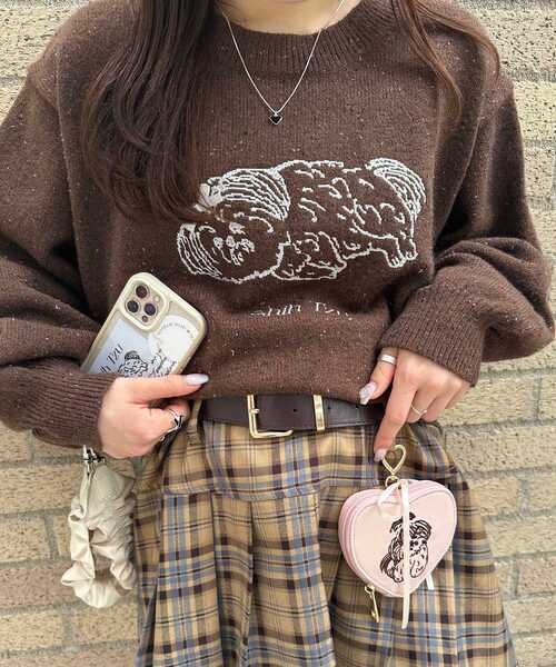 MAJESTIC LEGON(マジェスティックレゴン)の「SZKコラボ ハートチャームポーチ(ポーチ・レディース・ピンク/ブラウン/シルバー・FREE)」の9枚目の写真