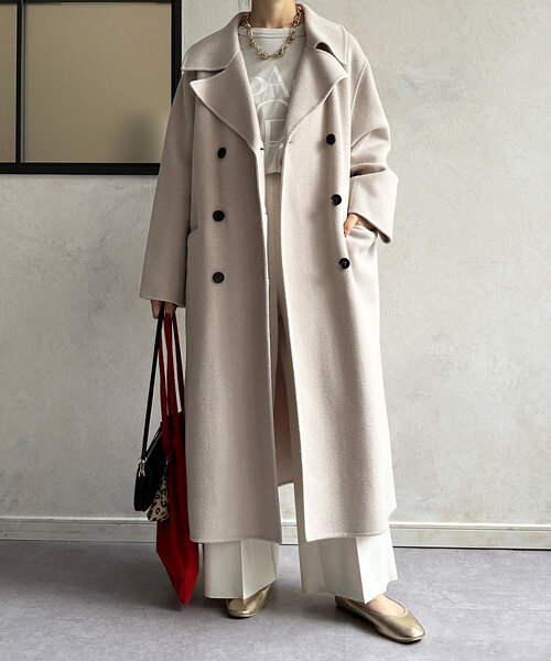 DouDou（ドゥドゥ）の「ダブルフェイスWロングコート（その他アウター・レディース・ブラック/ベージュ・FREE）」の13枚目の写真