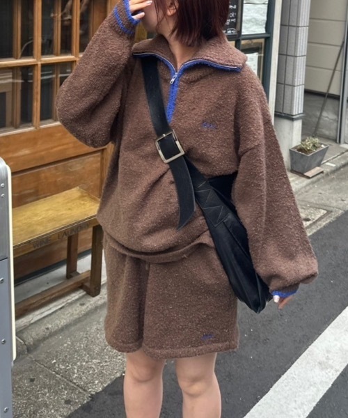 nemne store（ネンネストア）の「[keel]ブークレニットショートパンツセットアップ（その他パンツ・レディース・ブラウン/グレー・MEDIUM/SMALL）」の13枚目の写真