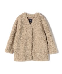 SHIPS | SHIPS Primary Navy Label:フェイク ファー ブルゾン(ブルゾン)