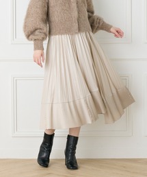 イレギュラーヘムプリーツスカート
