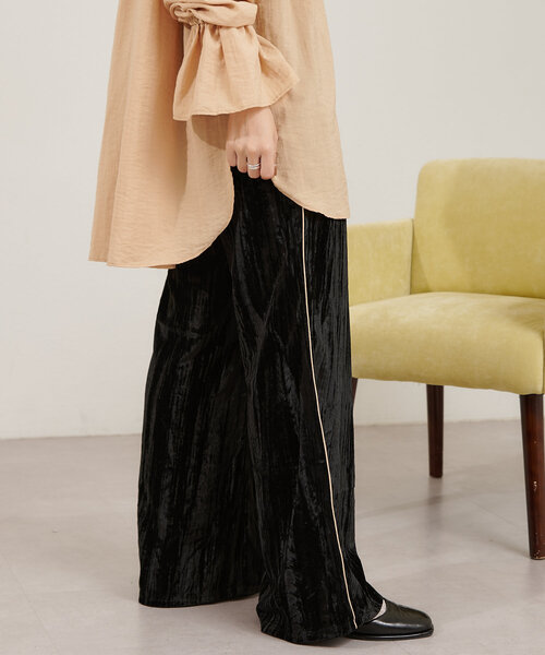 Kastane（カスタネ）の「B ベロアパンツ（その他パンツ・レディース・ブラック/ブルー・FREE）」の9枚目の写真