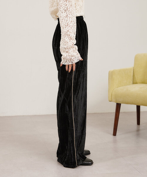 Kastane（カスタネ）の「B ベロアパンツ（その他パンツ・レディース・ブラック/ブルー・FREE）」の16枚目の写真