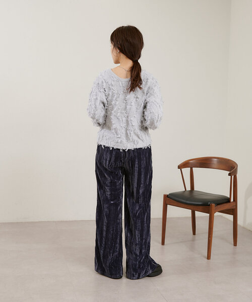 Kastane（カスタネ）の「B ベロアパンツ（その他パンツ・レディース・ブラック/ブルー・FREE）」の5枚目の写真