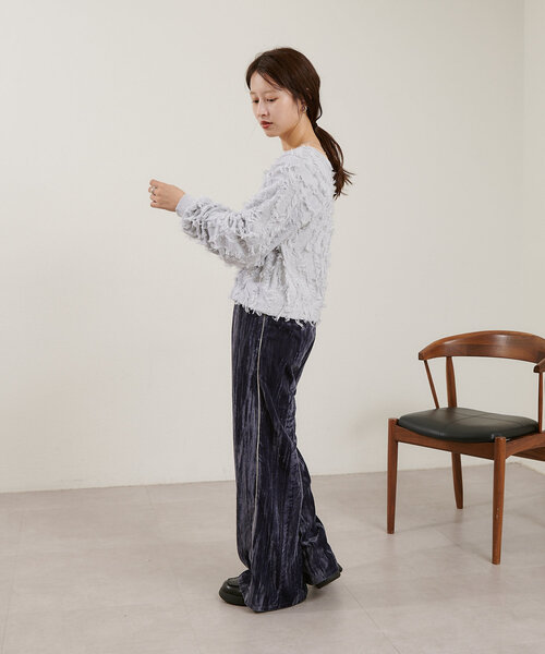 Kastane（カスタネ）の「B ベロアパンツ（その他パンツ・レディース・ブラック/ブルー・FREE）」の6枚目の写真