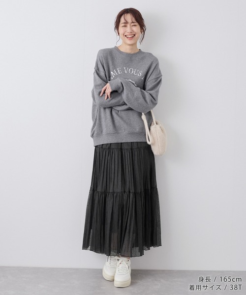 ROPE' PICNIC（ロペピクニック）の「着丈が選べるペーパーライクドットティアードスカート（スカート・レディース・ブラック/オフホワイト・38/T38）」の10枚目の写真