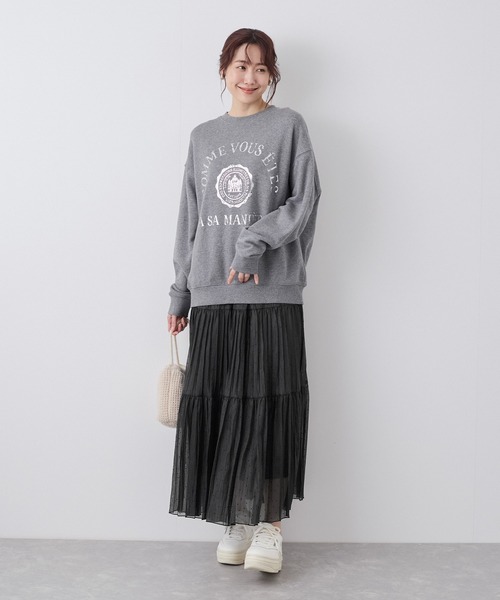 ROPE' PICNIC（ロペピクニック）の「着丈が選べるペーパーライクドットティアードスカート（スカート・レディース・ブラック/オフホワイト・38/T38）」の11枚目の写真