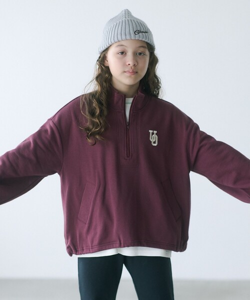 UNIVERSAL OVERALL(ユニバーサルオーバーオール)の「【別注】<UNIVERSAL OVERALL>TJ アノラックプルオーバー / キッズ 140cm-160cm(スウェット・キッズ・ダークグリーン/ワインレッド・M(140-150cm)/L(160cm))」の1枚目の写真