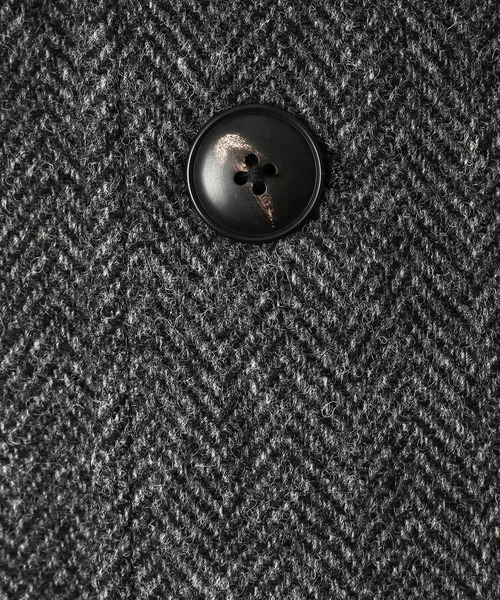 40ｃｔ＆525（フォーティーカラッツアンドゴーニーゴ）の「◆ウールヘリンボン ノーカラーコート（ノーカラーコート・メンズ・チャコールグレー/ネイビー・04/03/02/01）」の8枚目の写真