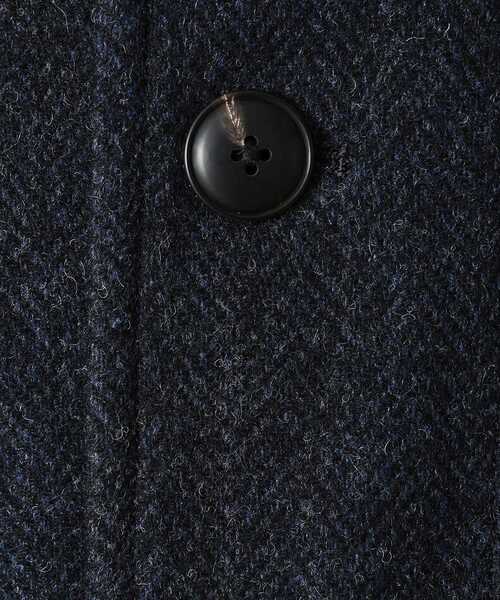 40ｃｔ＆525（フォーティーカラッツアンドゴーニーゴ）の「◆ウールヘリンボン ノーカラーコート（ノーカラーコート・メンズ・チャコールグレー/ネイビー・04/03/02/01）」の12枚目の写真