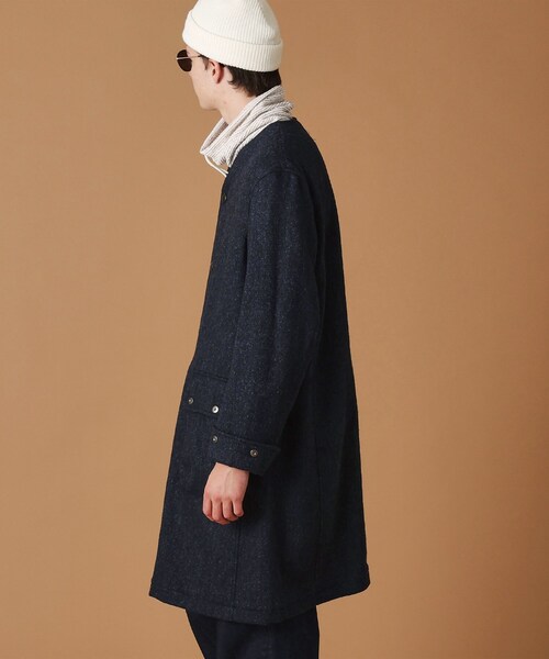 40ｃｔ＆525（フォーティーカラッツアンドゴーニーゴ）の「◆ウールヘリンボン ノーカラーコート（ノーカラーコート・メンズ・チャコールグレー/ネイビー・04/03/02/01）」の14枚目の写真
