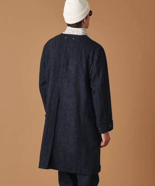 40ｃｔ＆525（フォーティーカラッツアンドゴーニーゴ）の「◆ウールヘリンボン ノーカラーコート（ノーカラーコート・メンズ・チャコールグレー/ネイビー・04/03/02/01）」の15枚目の写真
